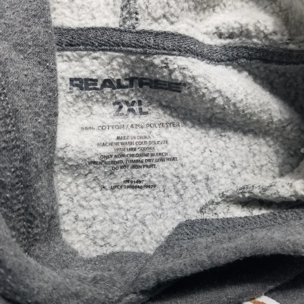 REALTREE MEN'S GRAY HOODIE SIZE 2XL (SEE FULL DESCRIPTION) - Picture 4 of 13